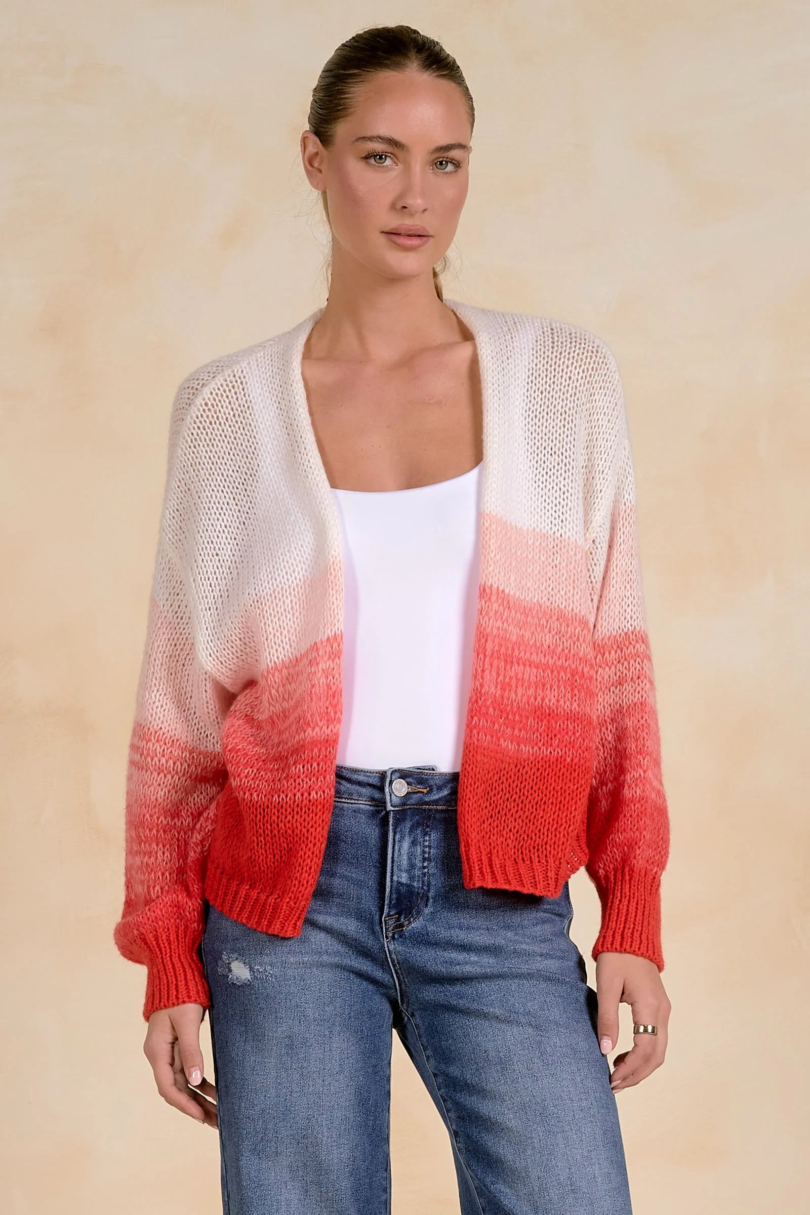 Elan Loose Knit Sweater Cardigan