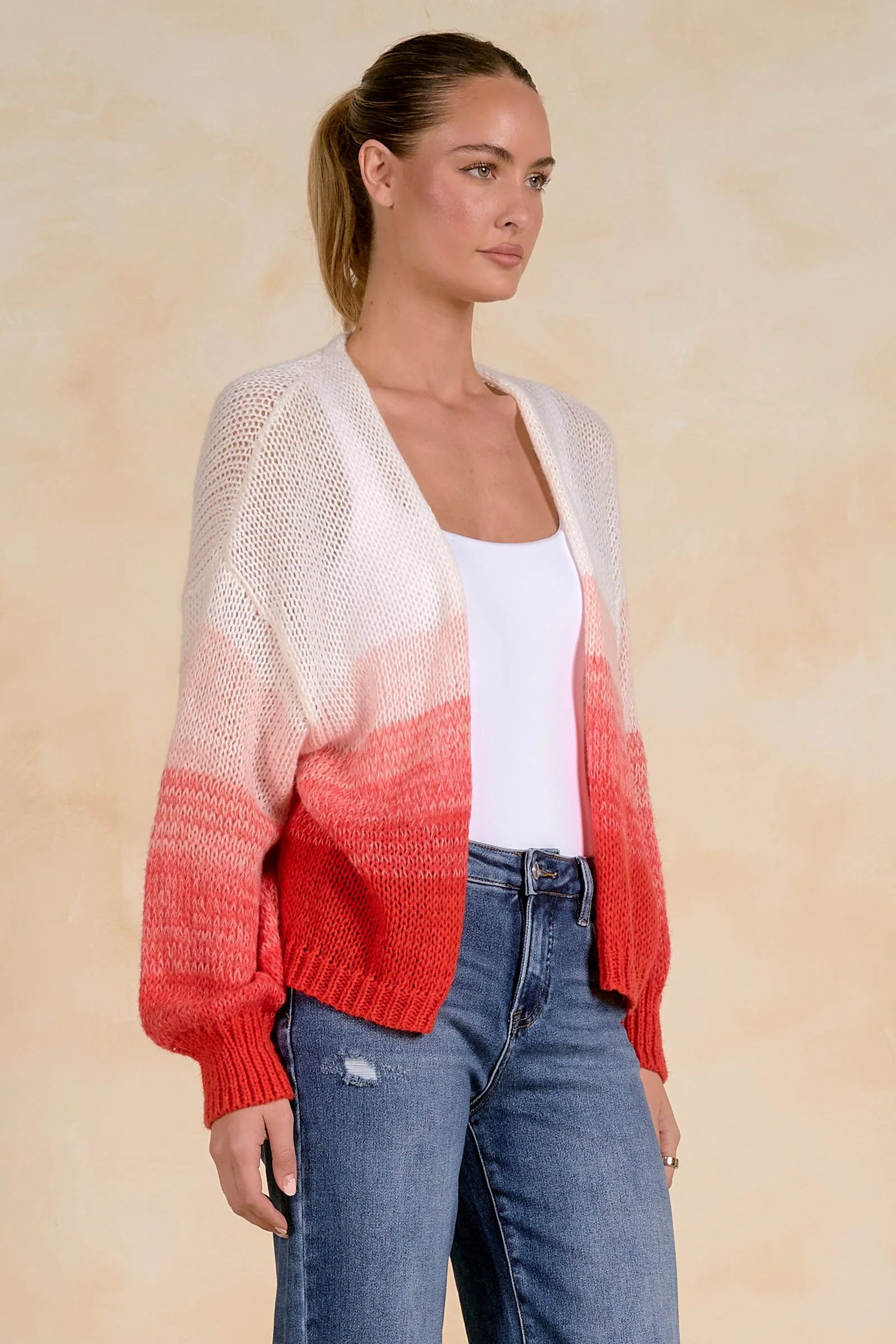 Elan Loose Knit Sweater Cardigan