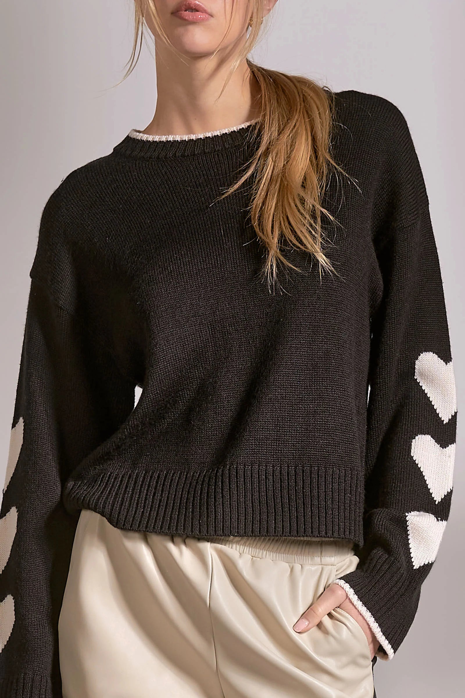 Elan Crewneck Heart Sweater