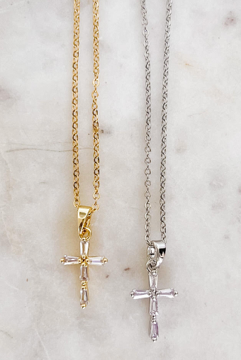 Gold-Dipped Cross Necklace