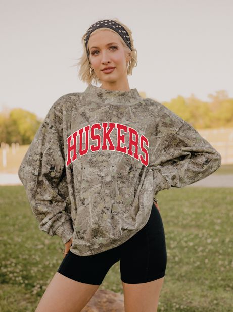 Huskers Classic Arch Camo Sweatshirt