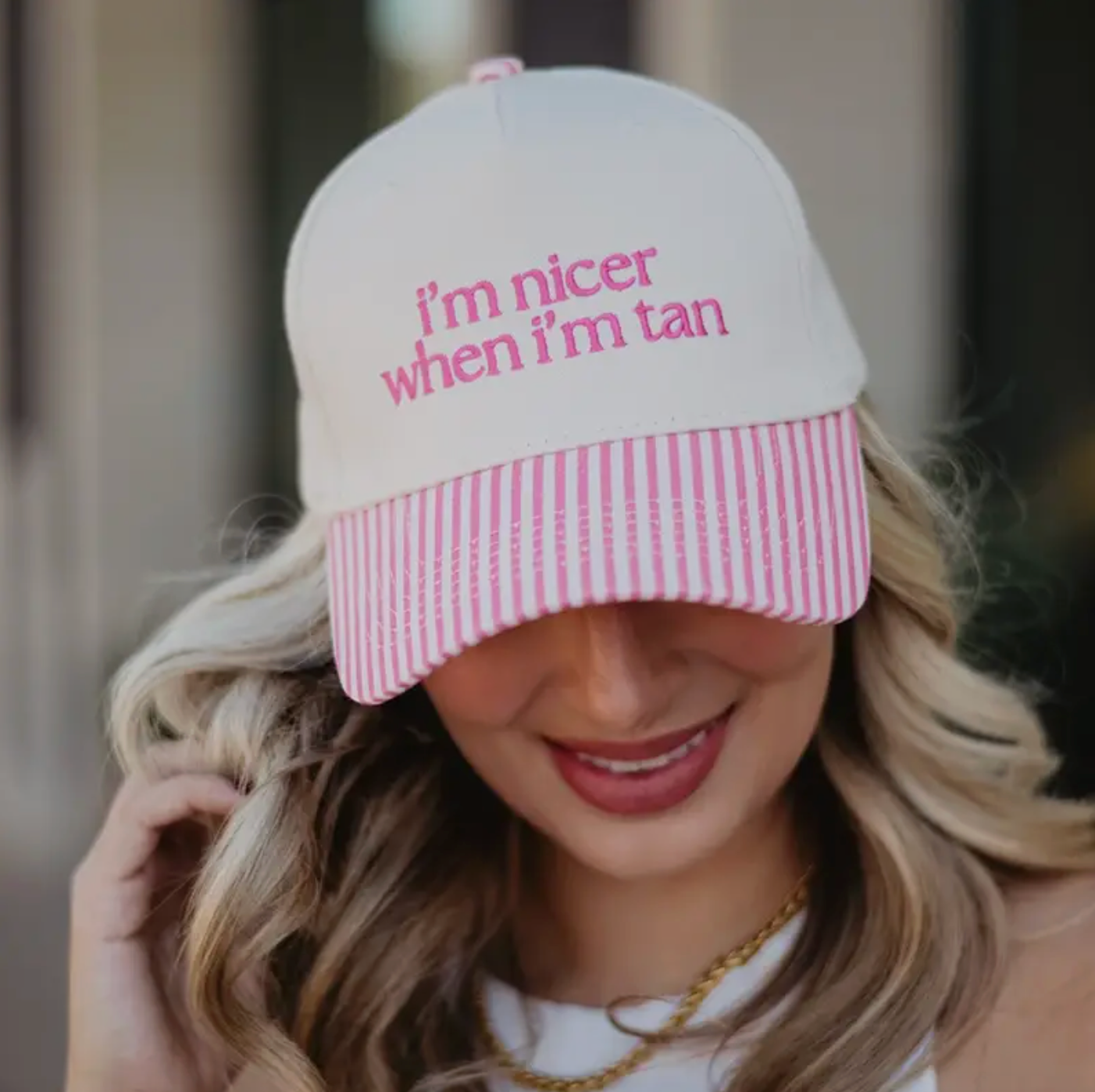I'm Nicer When I'm Tan Vintage Hat
