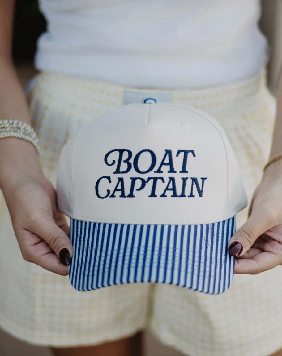 Boat Captain Two-Toned Vintage Hat