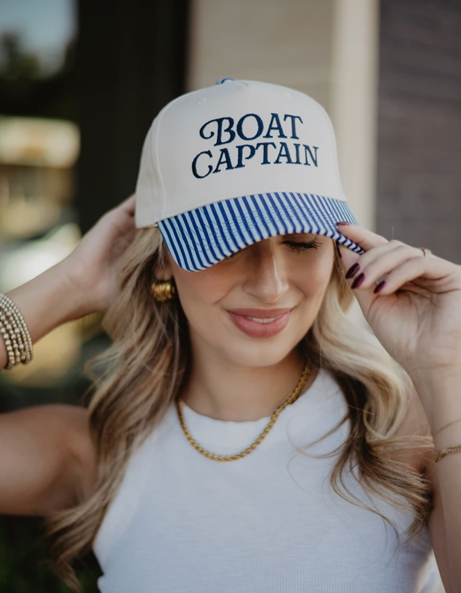 Boat Captain Two-Toned Vintage Hat