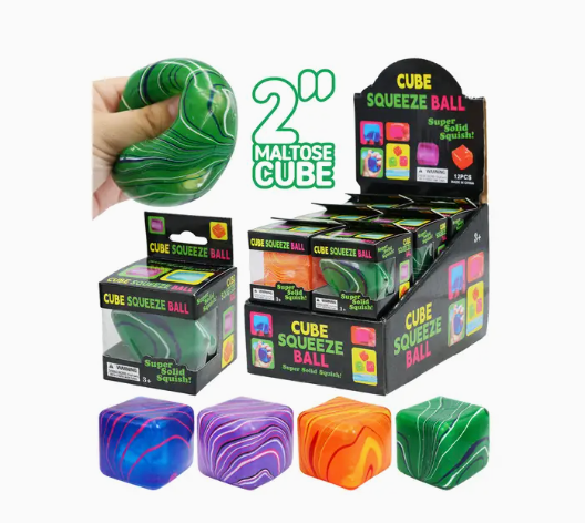 Marbled Cube Thick Maltose Putty Filled