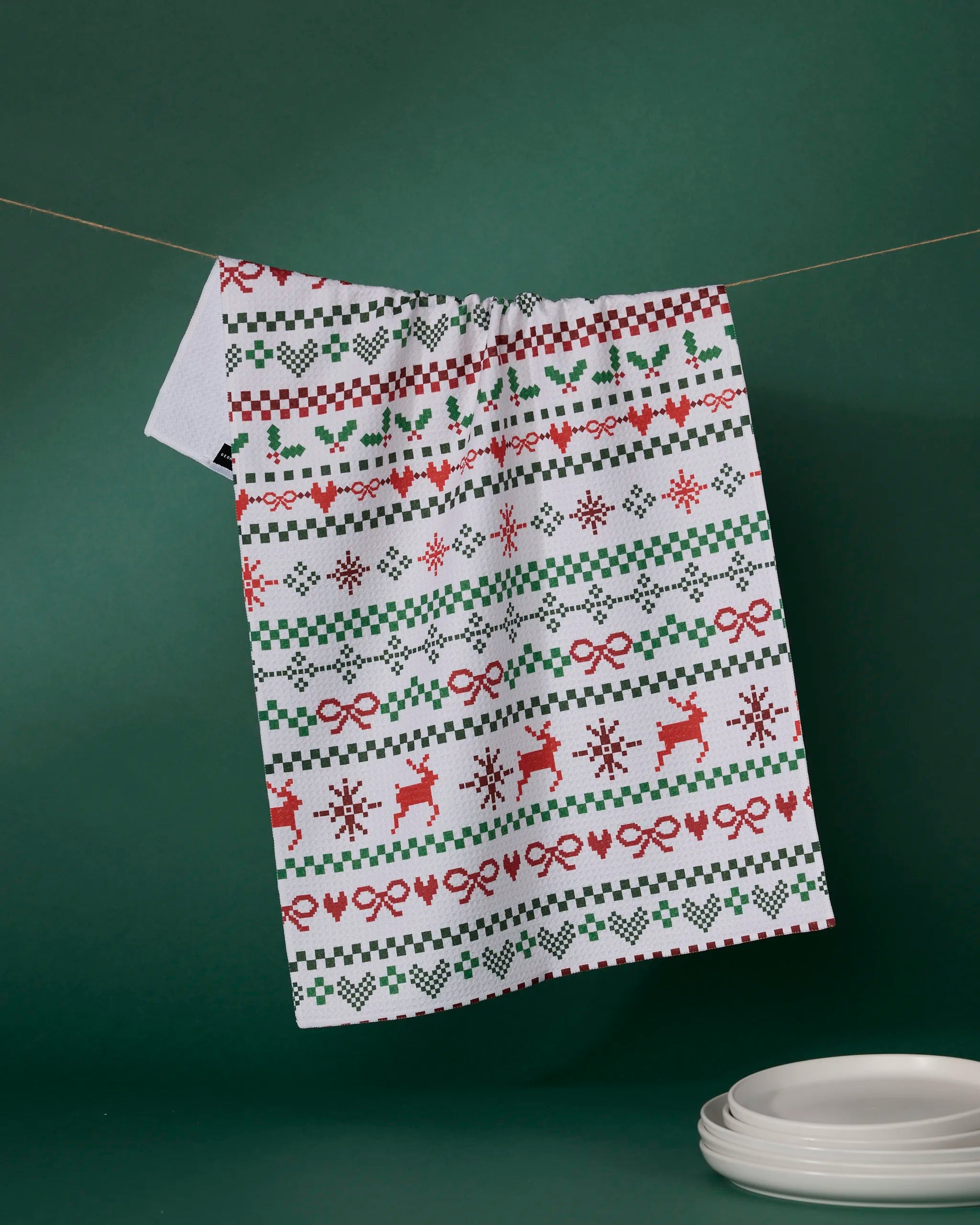Geometry Christmas Tea Towels
