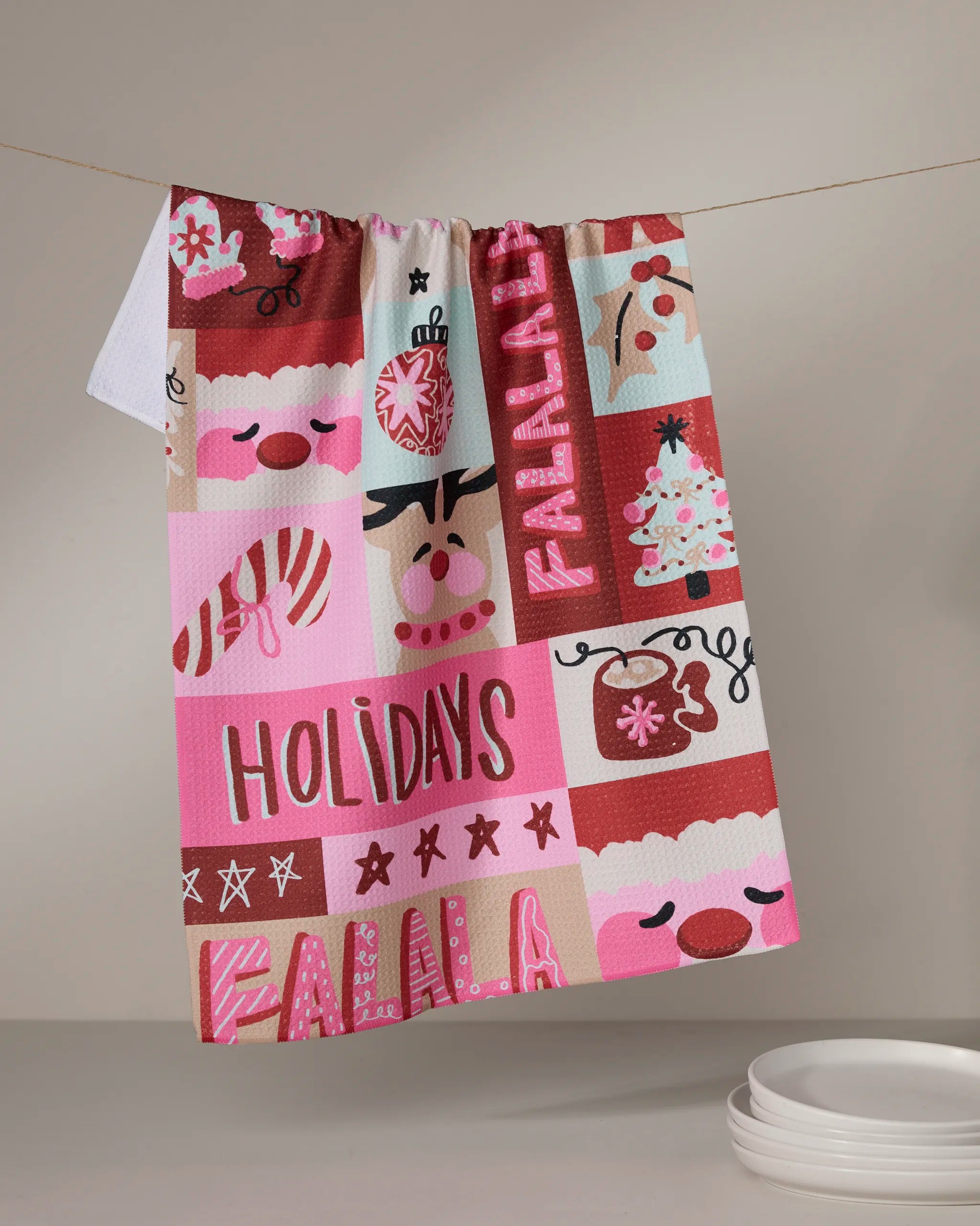 Geometry Christmas Tea Towels