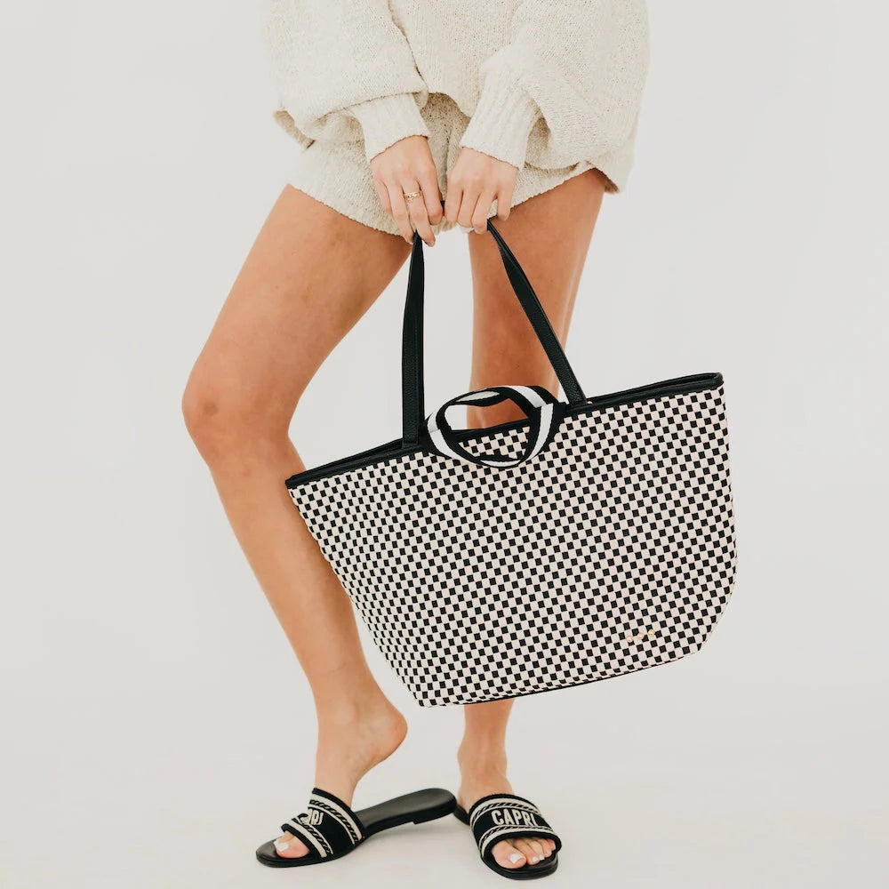 Checkered Tiffany Organizer Tote Bag