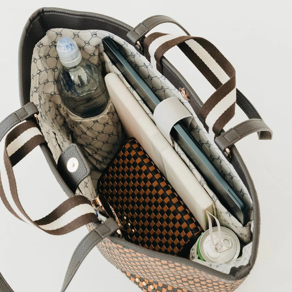 Checkered Tiffany Organizer Tote Bag