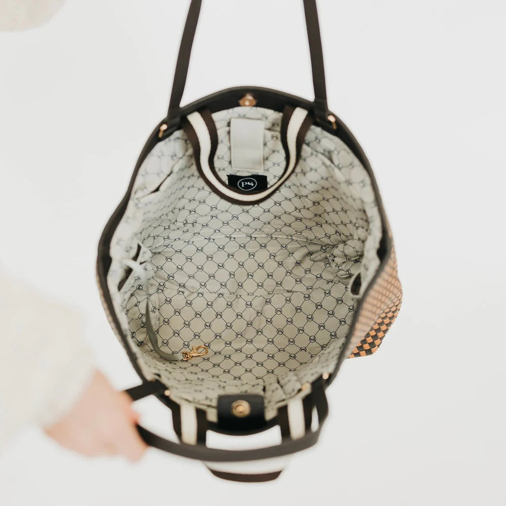 Checkered Tiffany Organizer Tote Bag