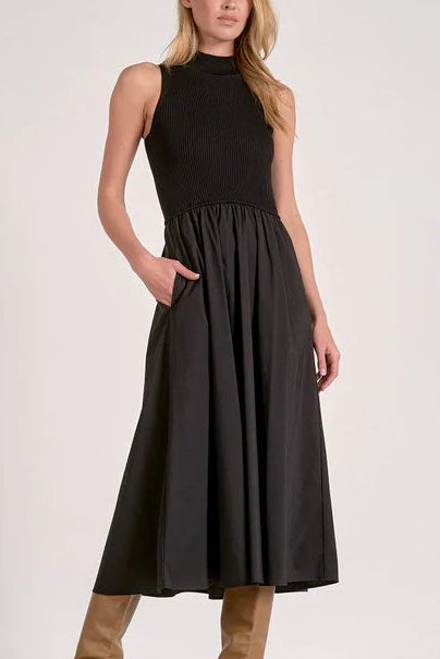 Maci Mock Neck Sleeveless Dress