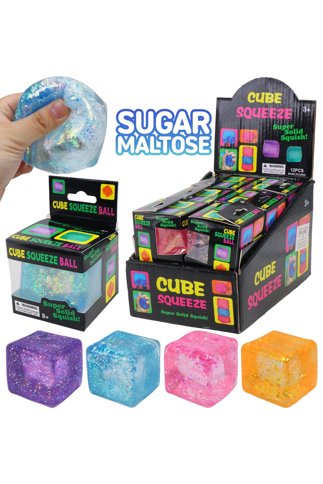 Iridescent Glitter Cube