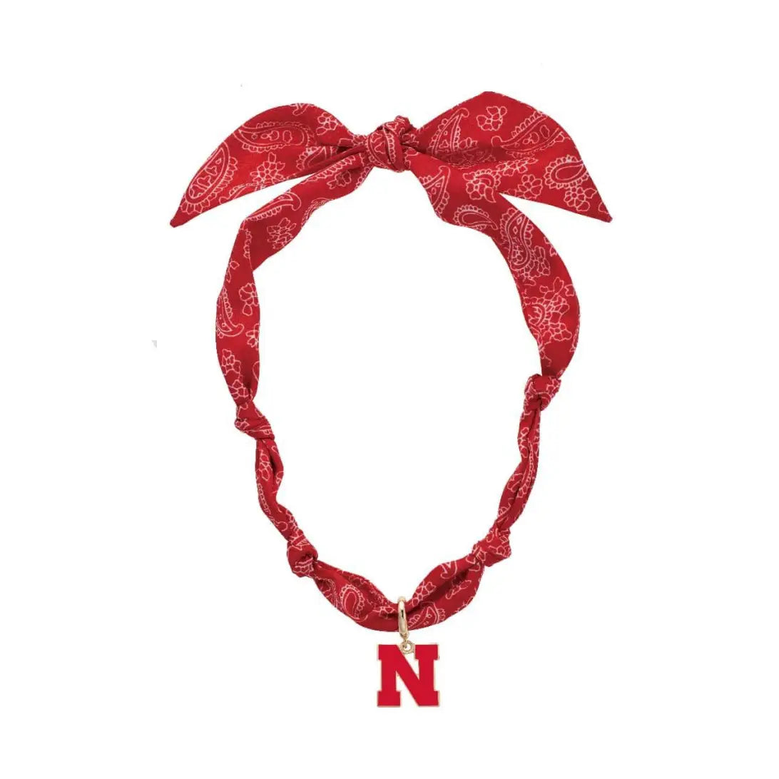 Nebraska Logo Bandana Necklace
