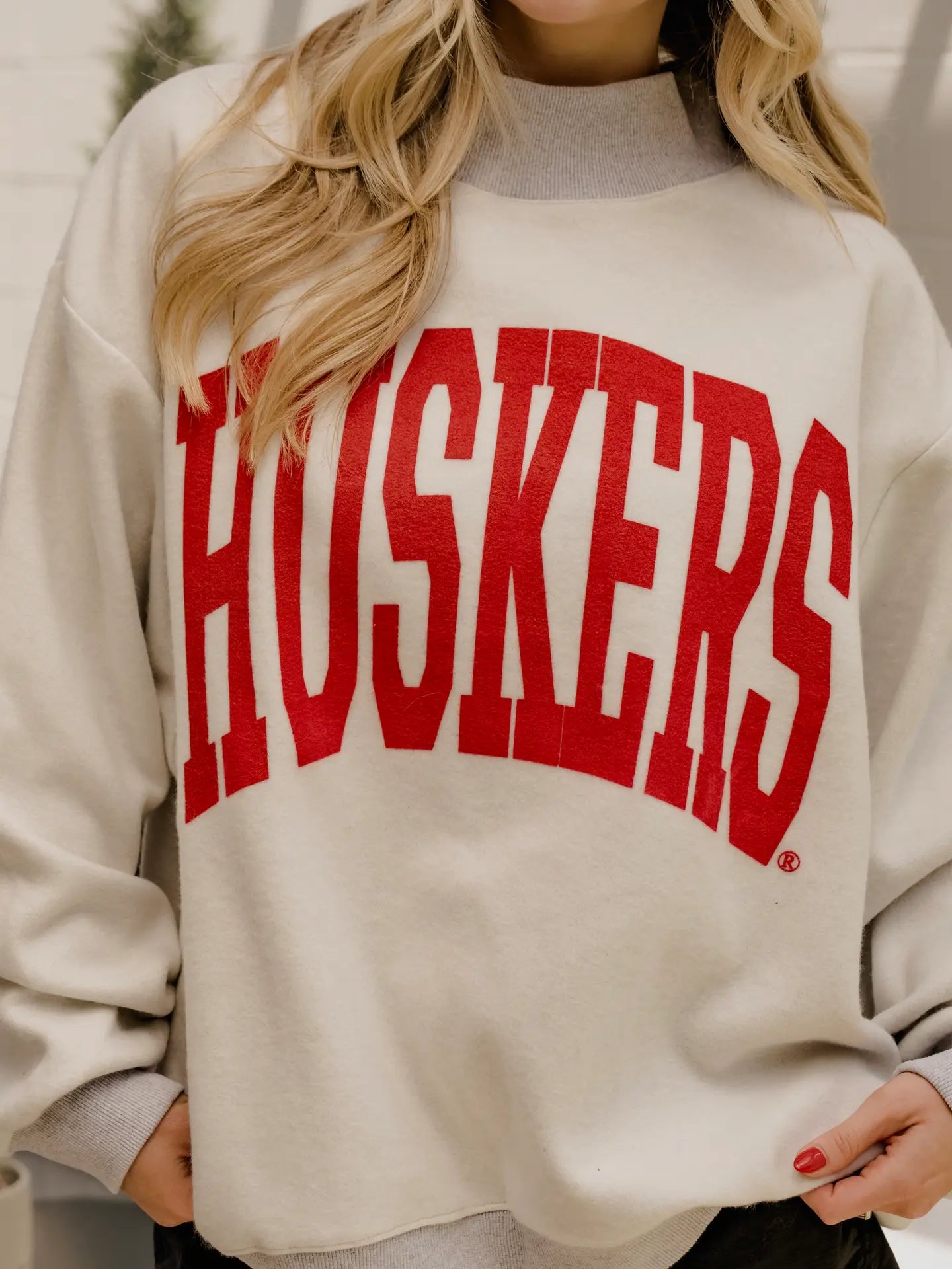 Nebraska Huskers Tall Boy Reversible Mock Neck Sweatshirt