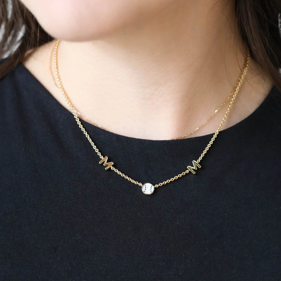 Nickel & Suede Mom Necklace