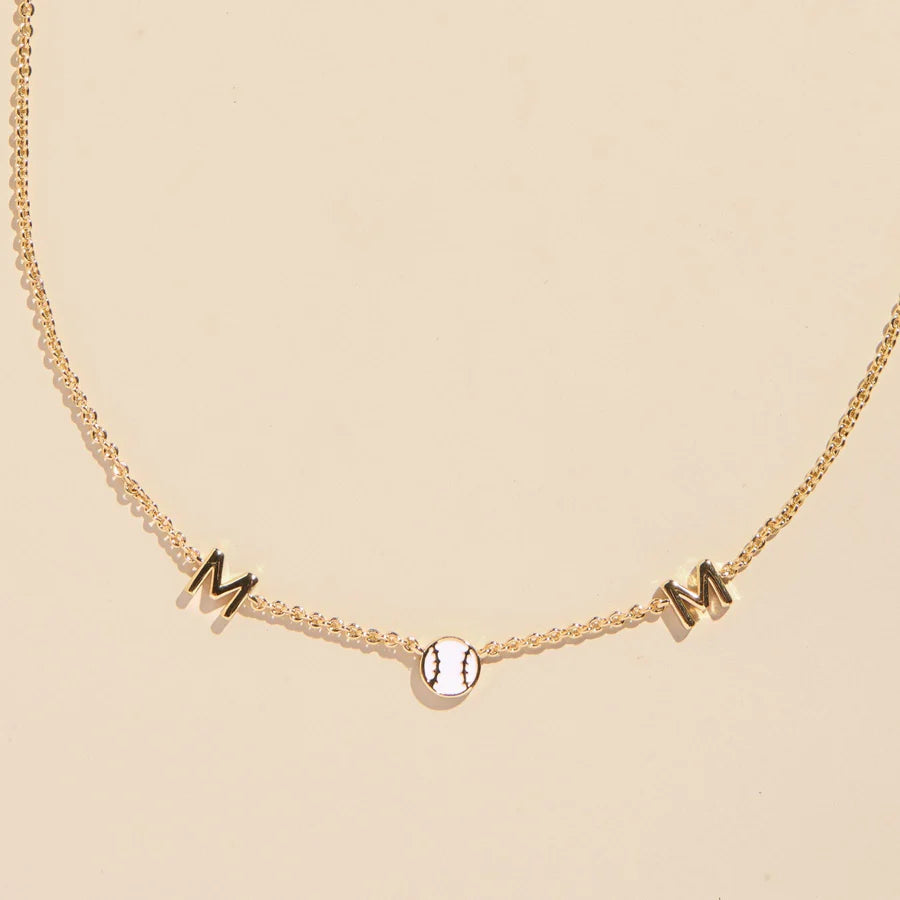 Nickel & Suede Mom Necklace
