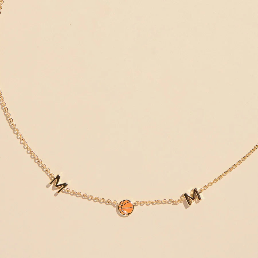 Nickel & Suede Mom Necklace