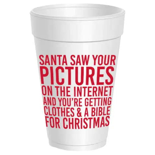 Christmas Styrofoam Cups