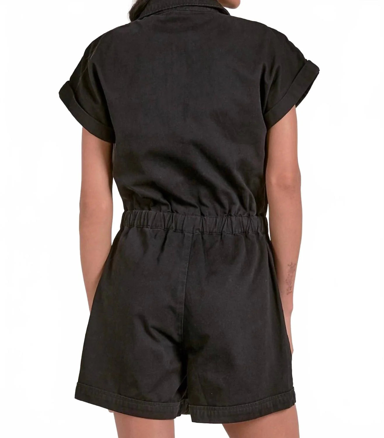 Elan Romper S/S Zipper Belt