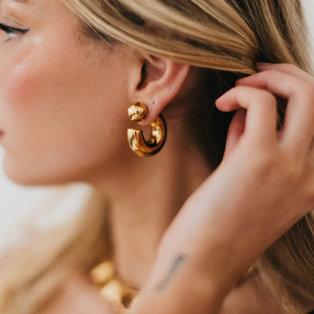 Caroline Reversible Hoop Earrings