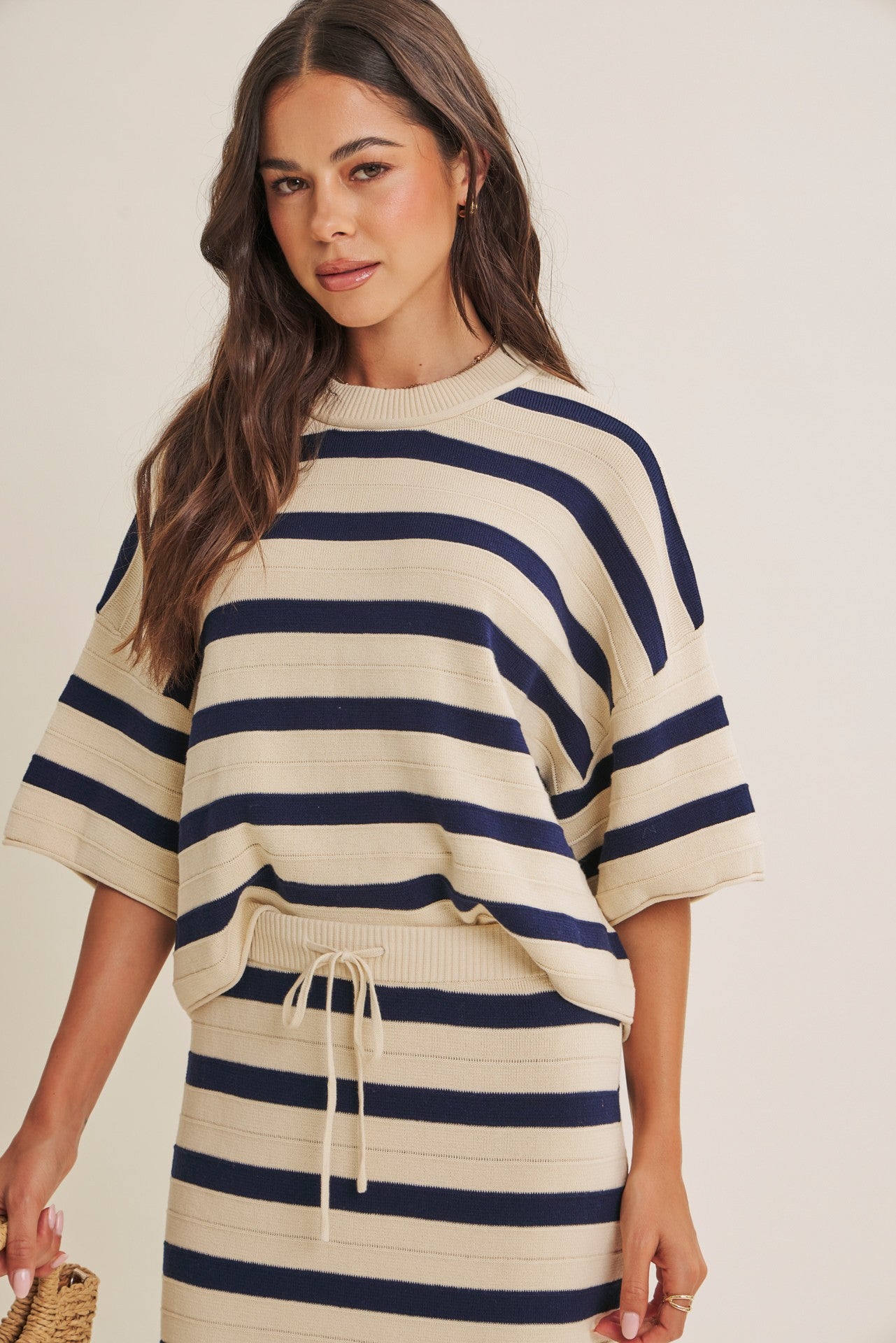Weekend in Cannes Stripe Relaxed Sweater