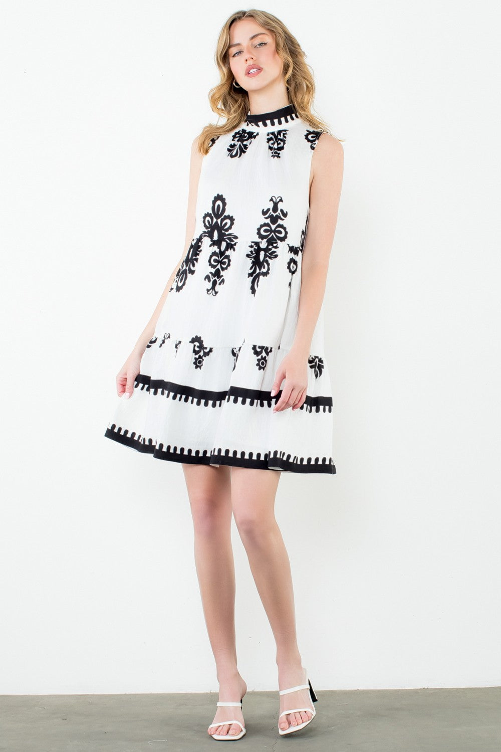 Sleeveless Tiered Midi Dress