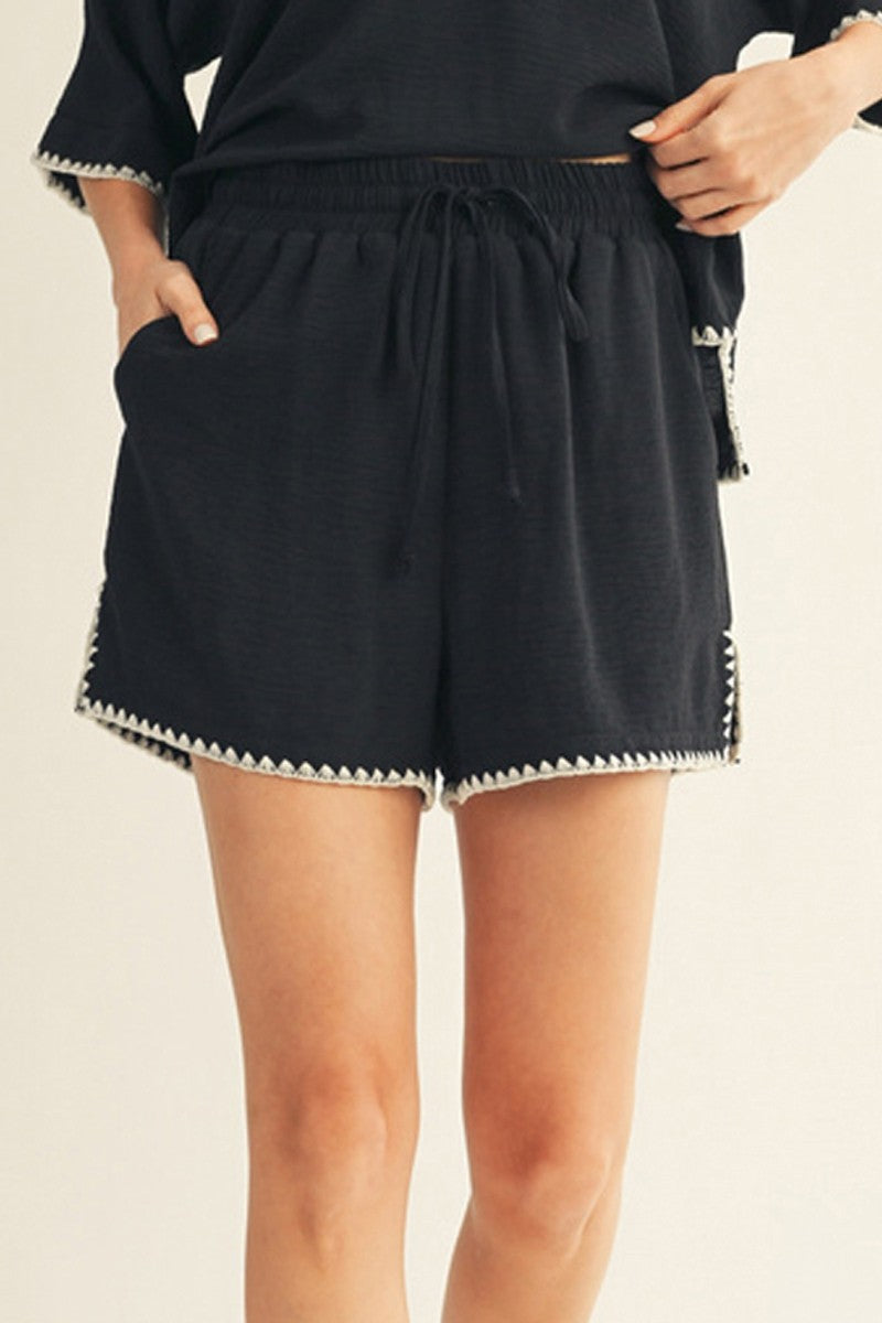 Shorts with Scallop Detail