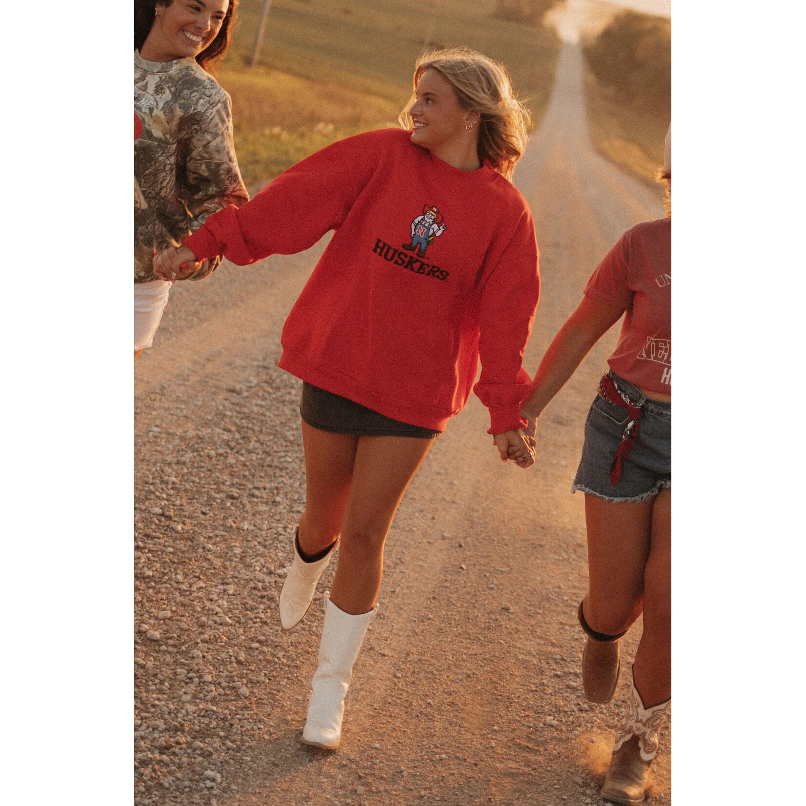 Herbie Embroidered Red Mock Neck