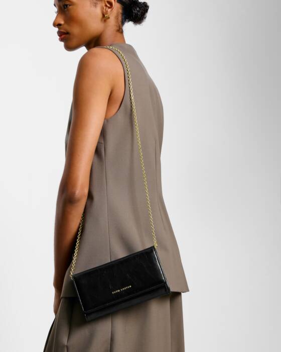 Katie Loxton Zea Patent Crackle Purse Crossbody