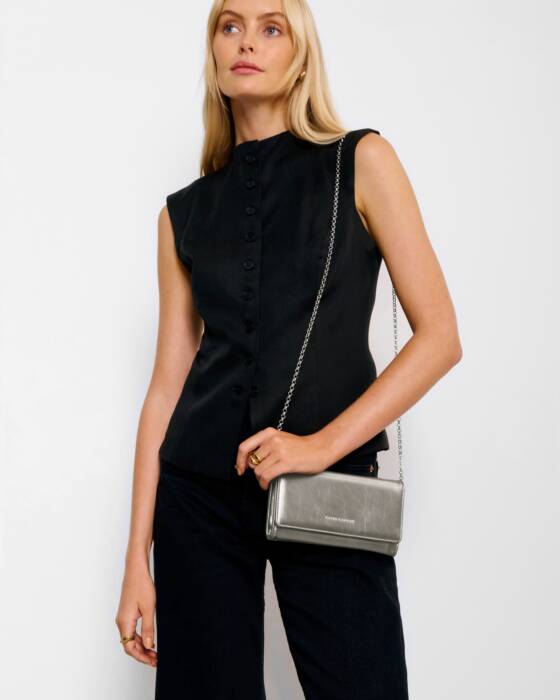 Katie Loxton Zea Patent Crackle Purse Crossbody