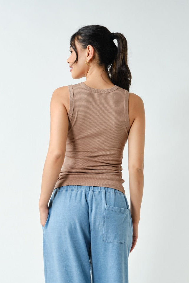 Essential Micro-Ribbed Athleisure Tank Top