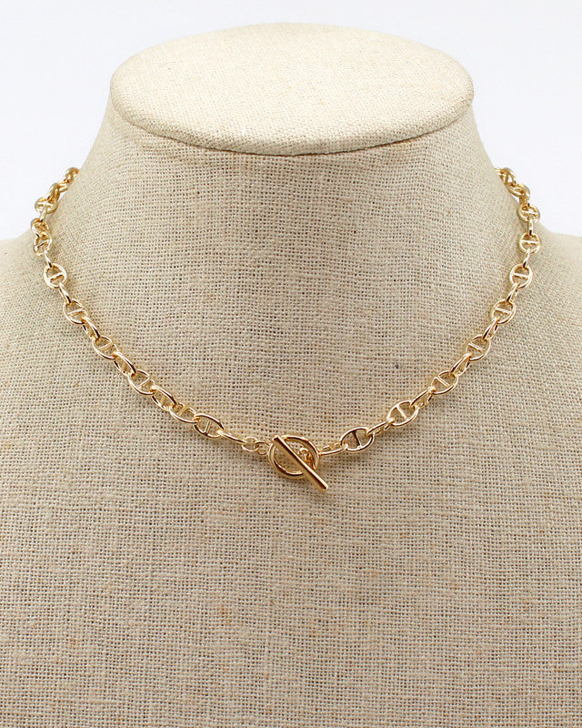 Chain Necklace with Toggle Closure