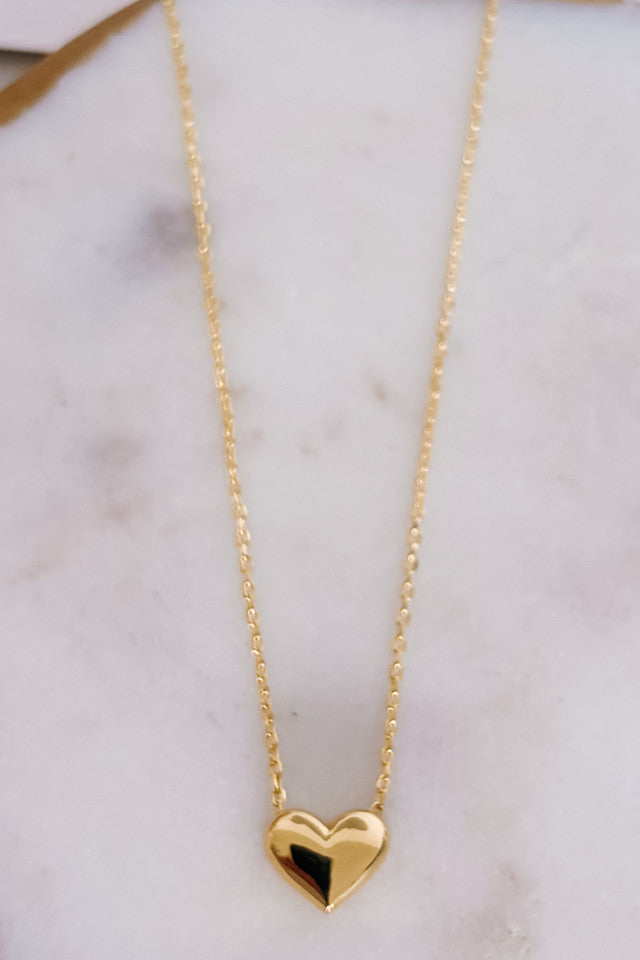 Gold-Dipped Dainty Heart Necklace