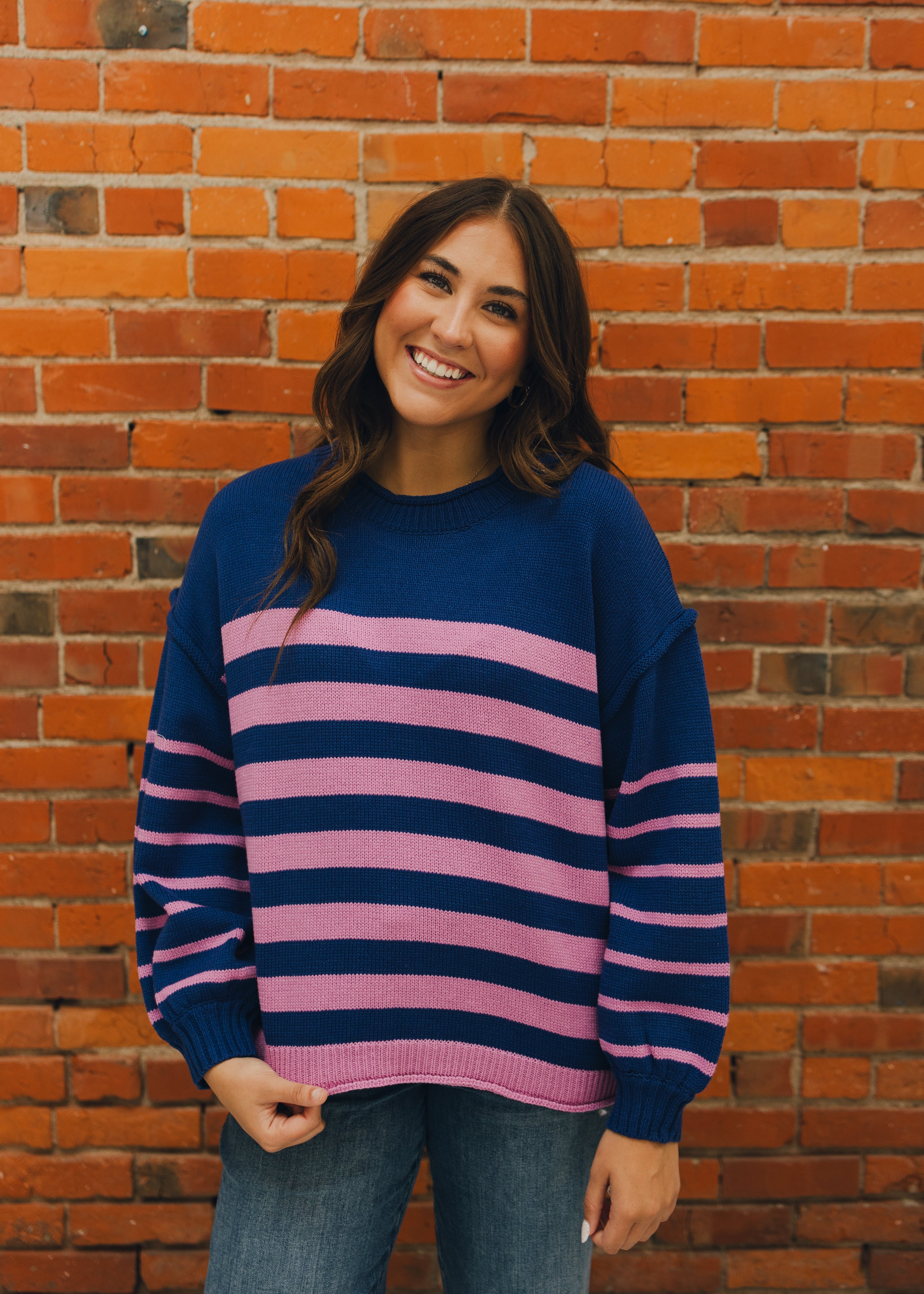 Long Sleeve Striped Sweater Top