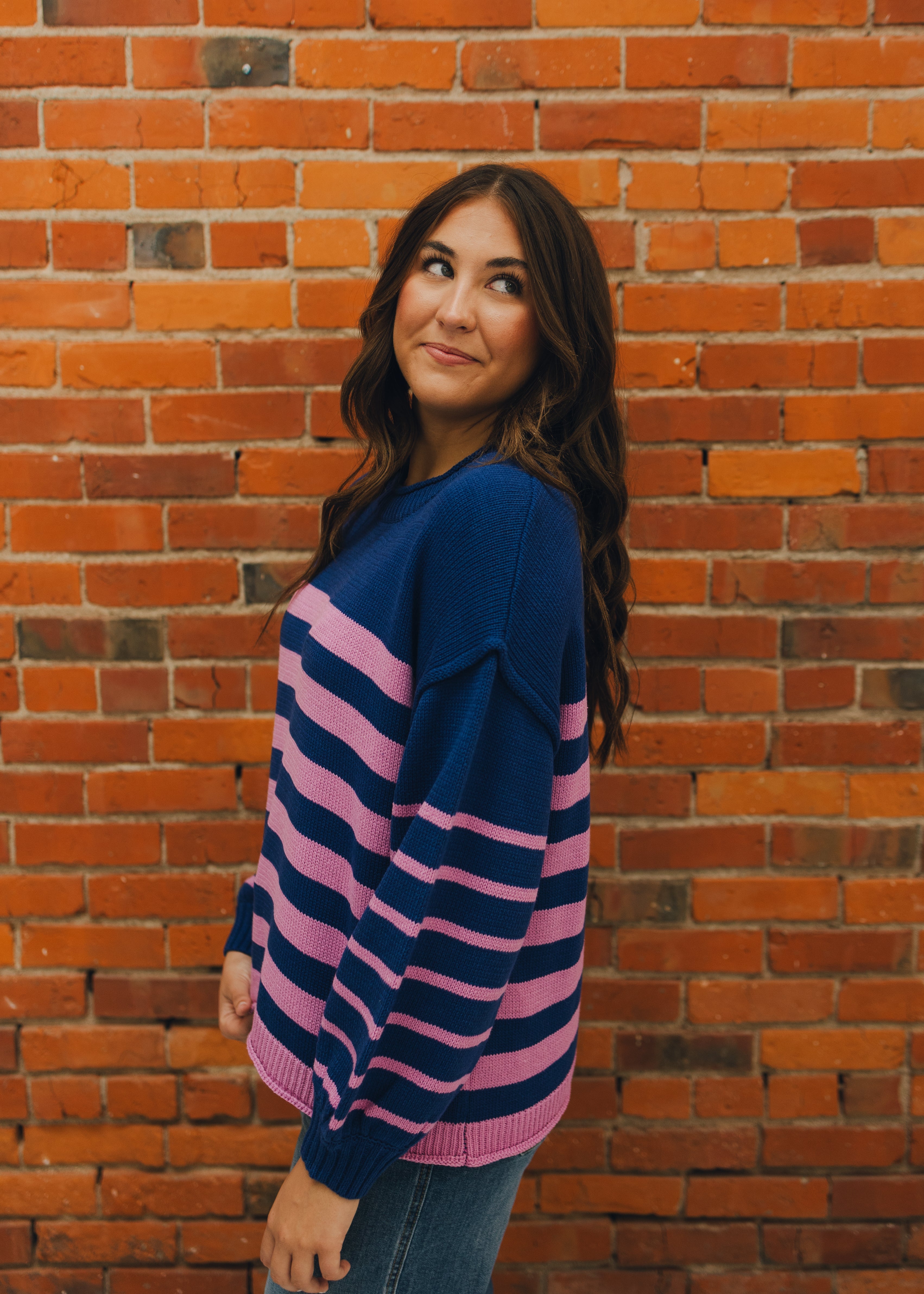 Long Sleeve Striped Sweater Top