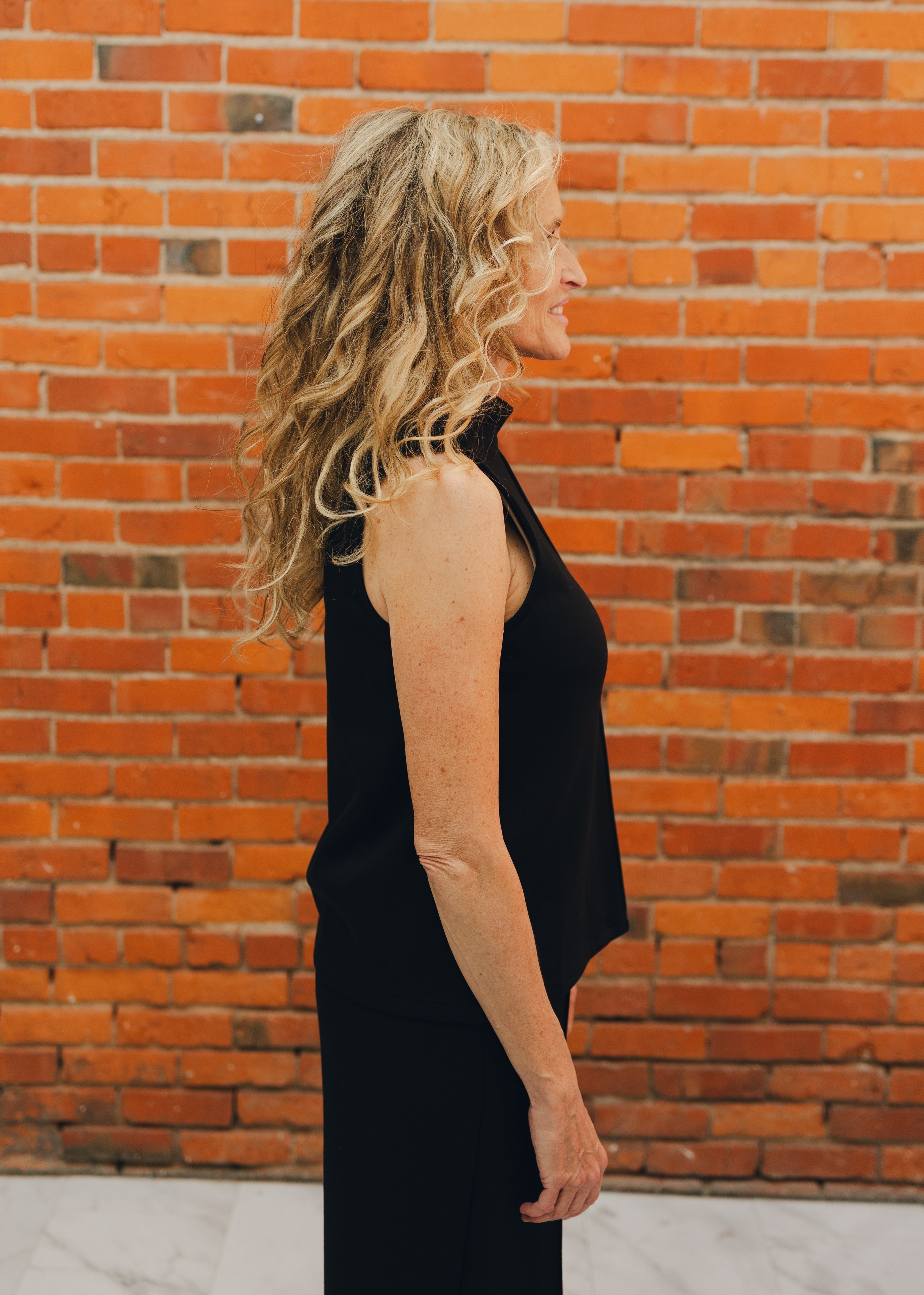 Mock Neck Sleeveless Top