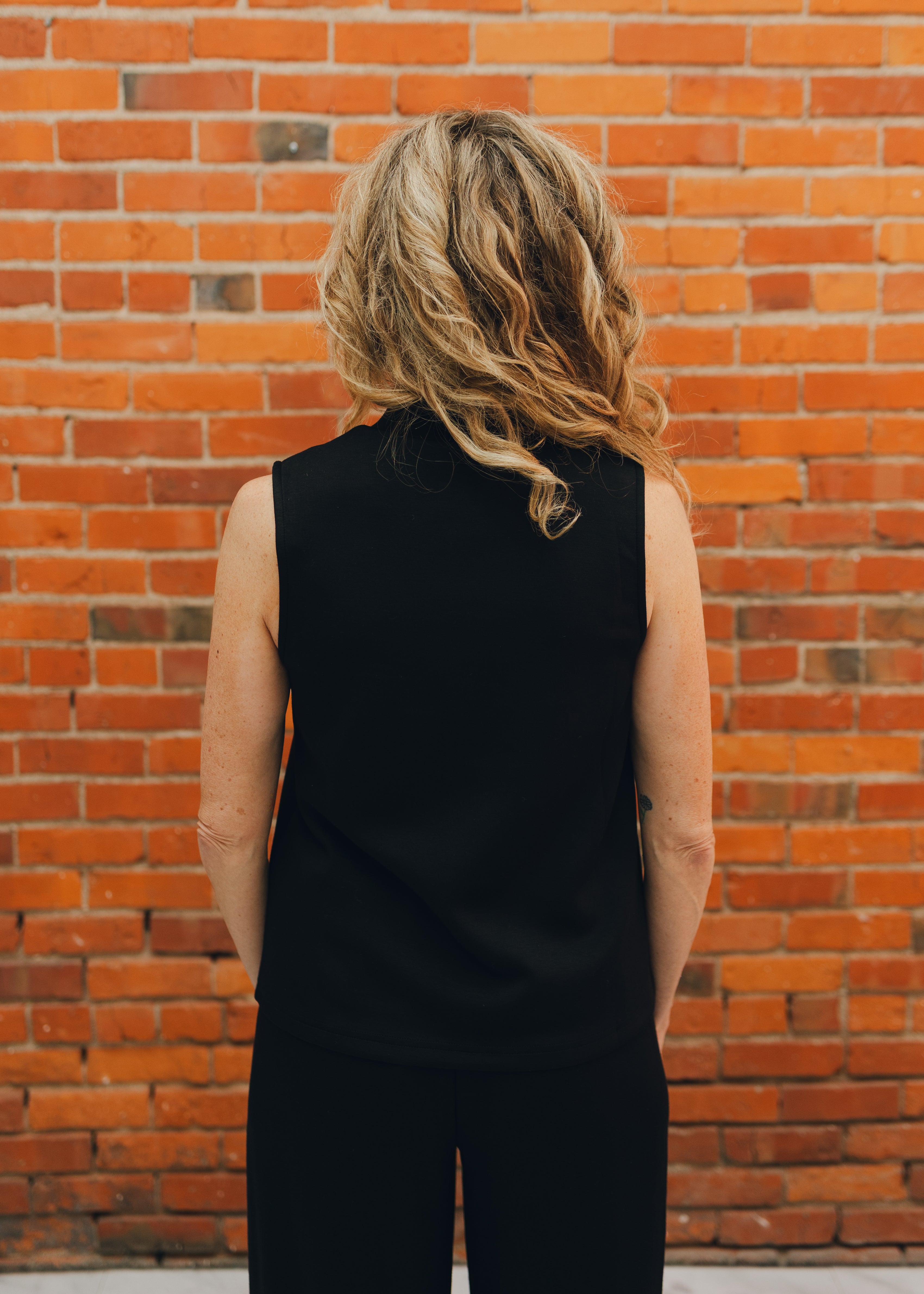 Mock Neck Sleeveless Top