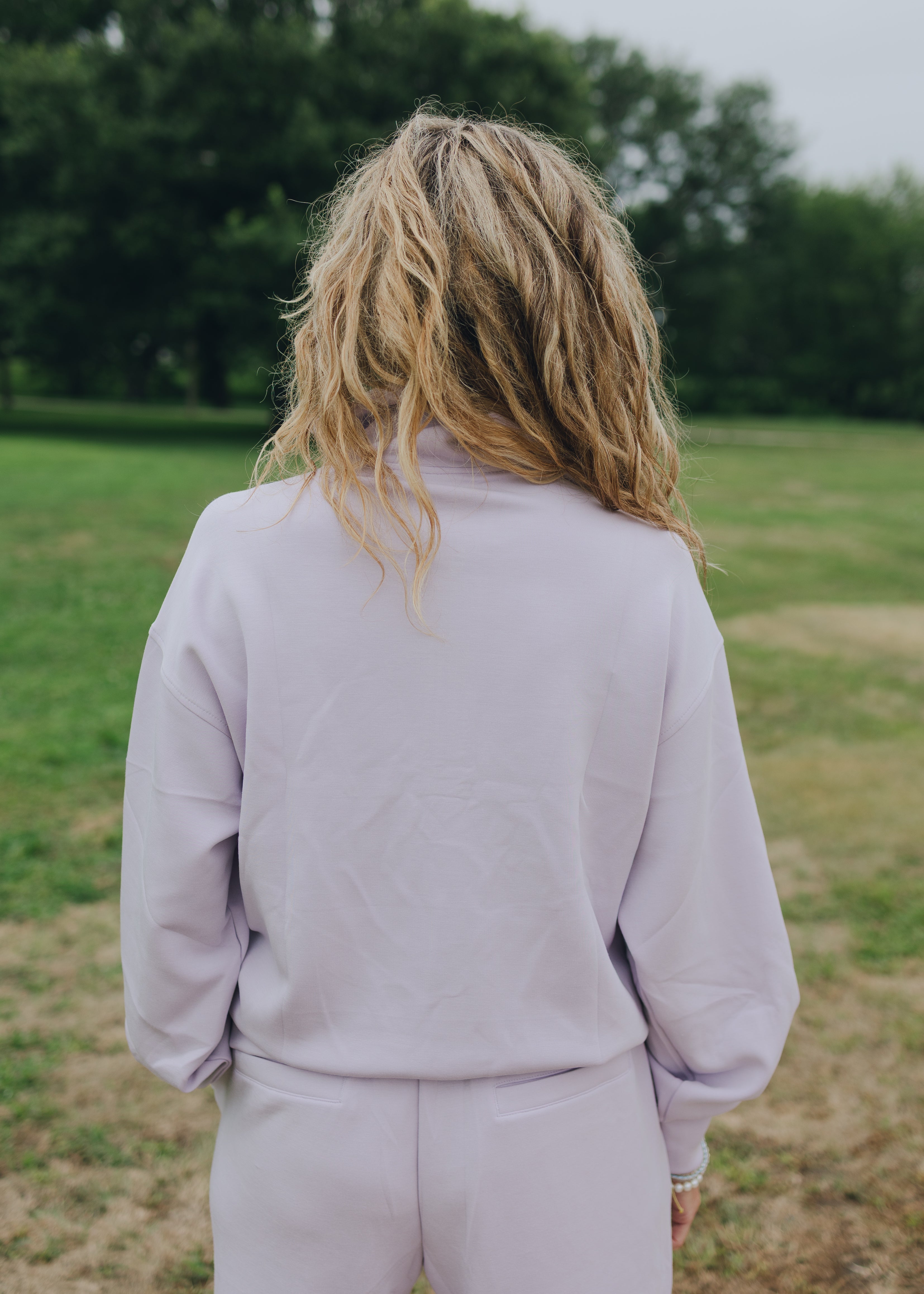Modal Quarter Zip Mock Neck Pullover