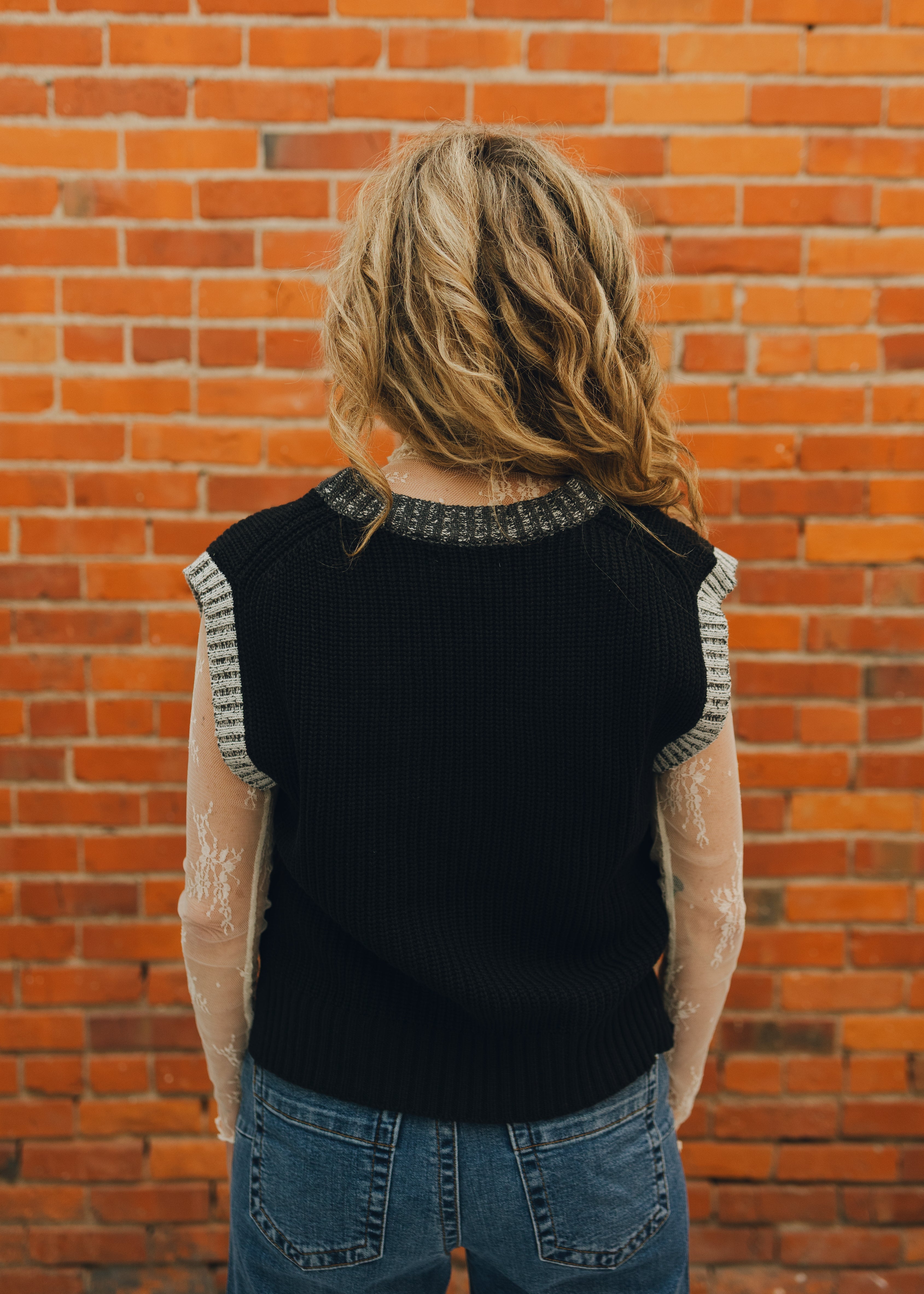 Elan Deep V Neck Sweater Vest