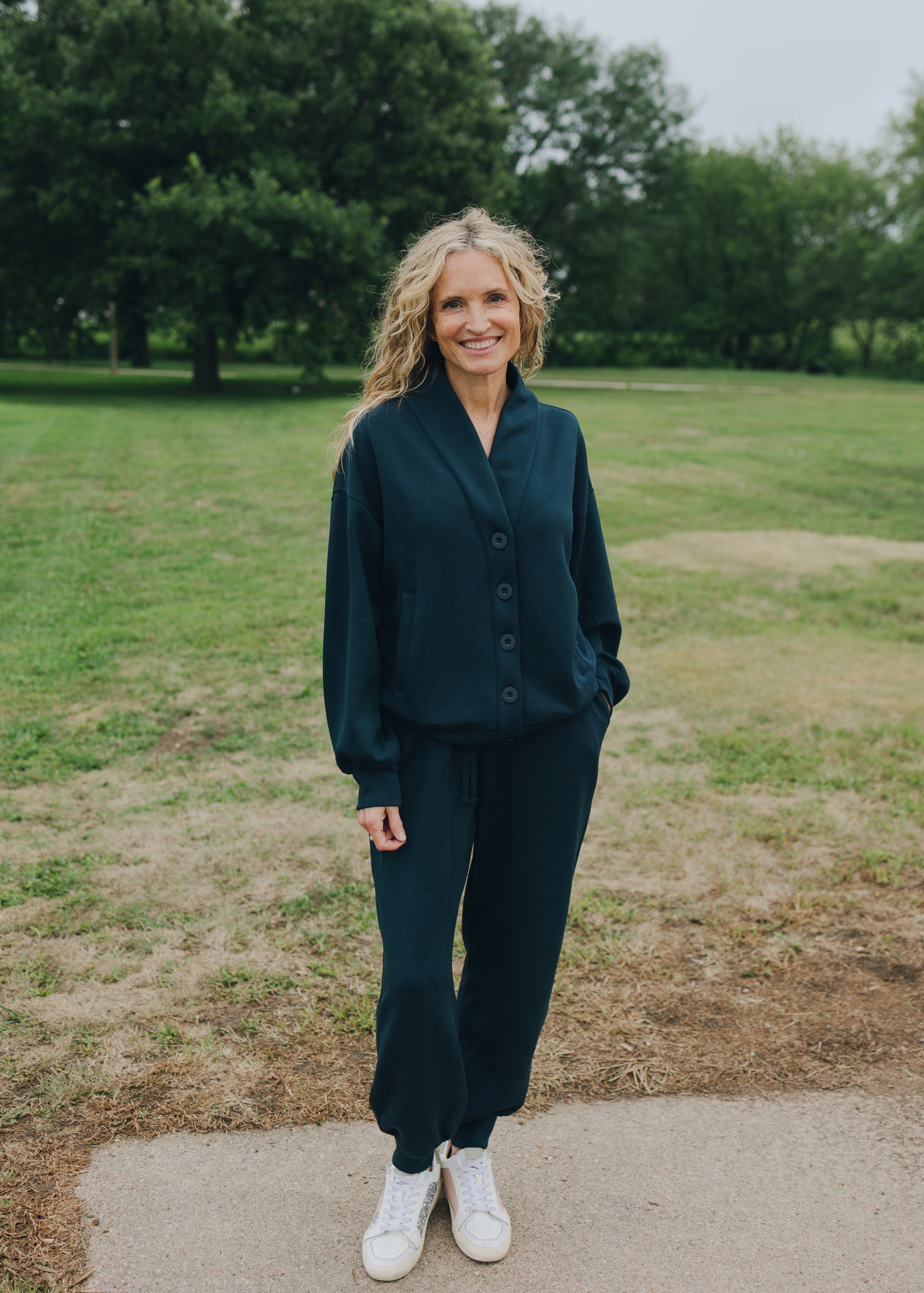 Scuba Button Cardigan