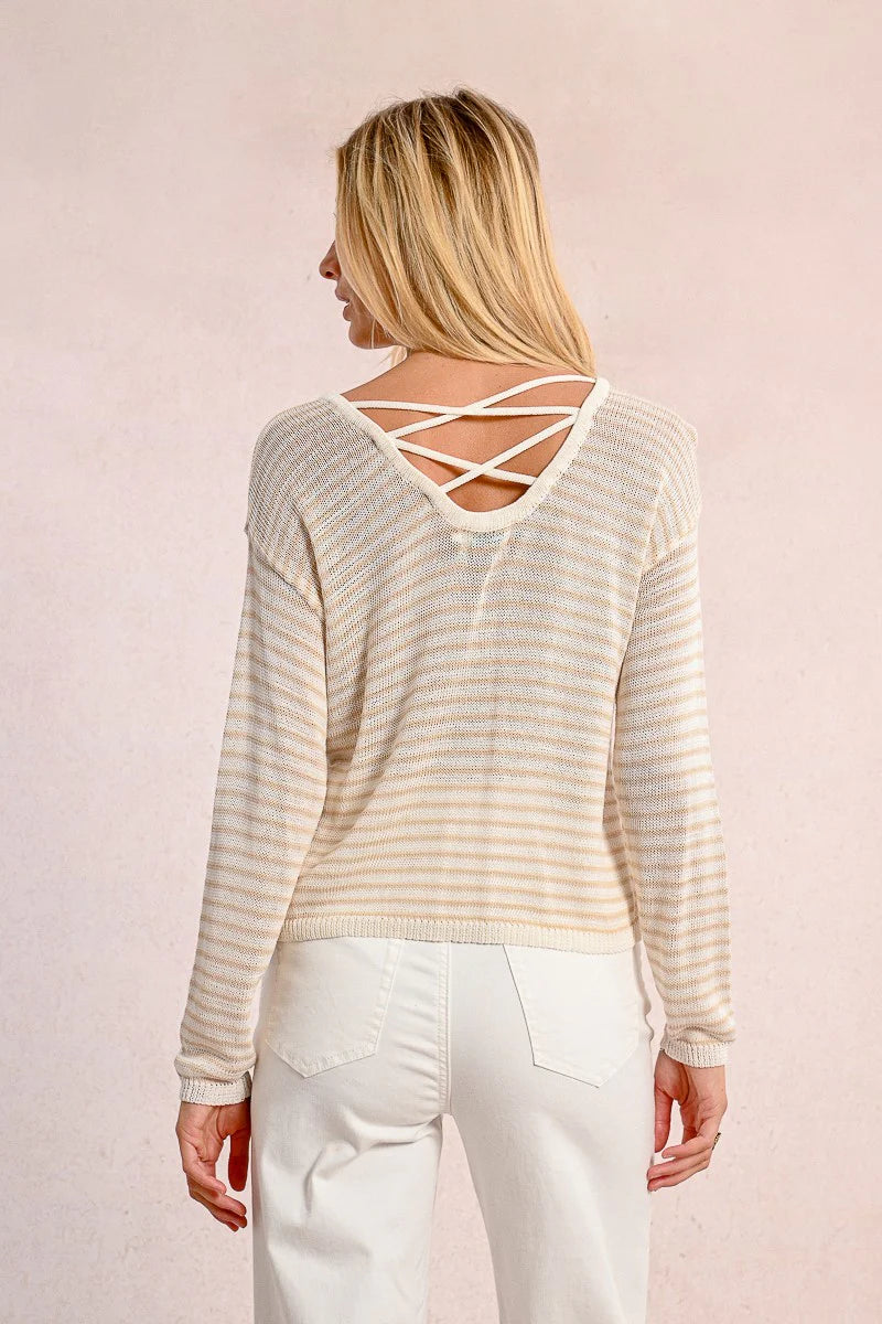 Molly Bracken Cream W/Heart Sweater