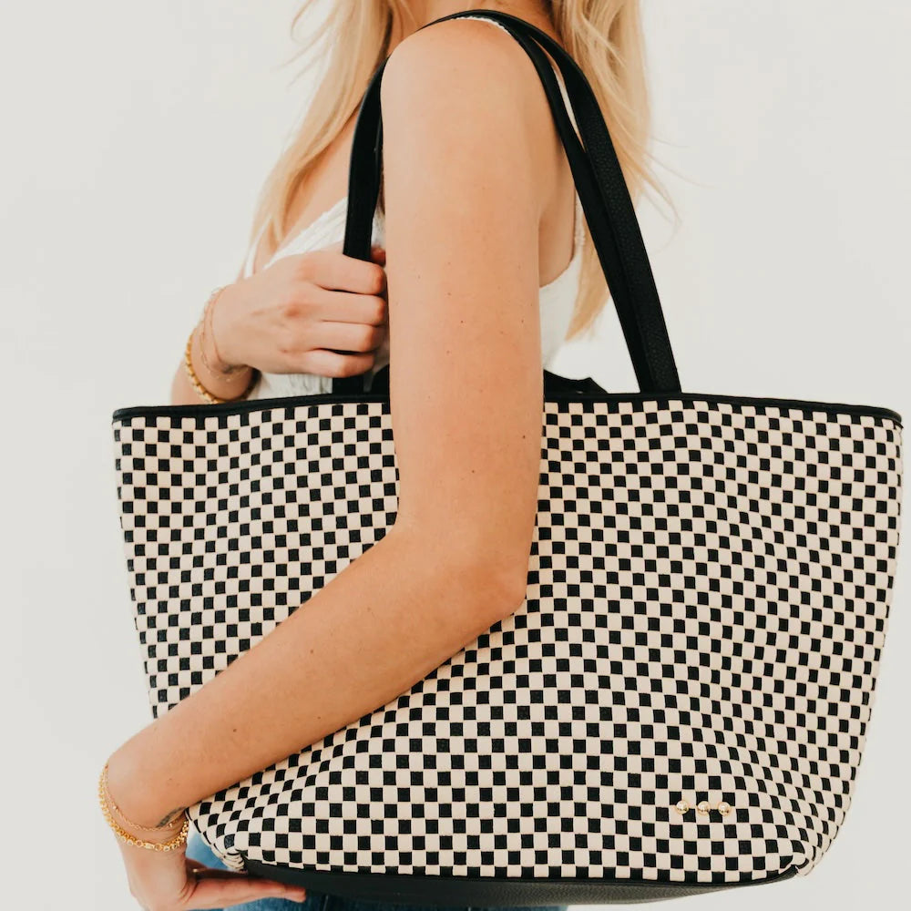 Checkered Tiffany Organizer Tote Bag
