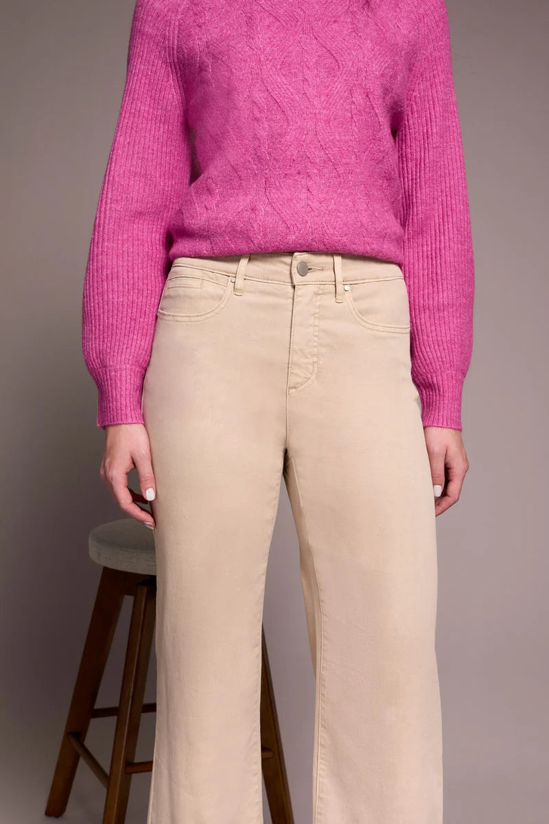 Tribal Fly Front Wide Leg Pants