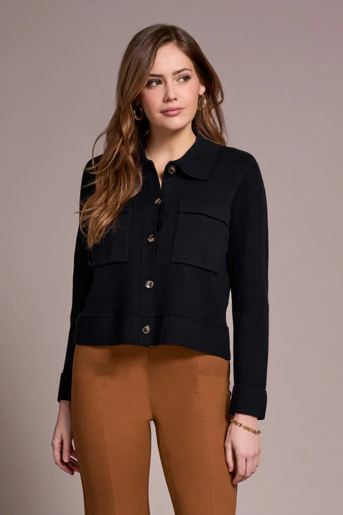 Tribal L/S Sweater Cardigan w/ Collar