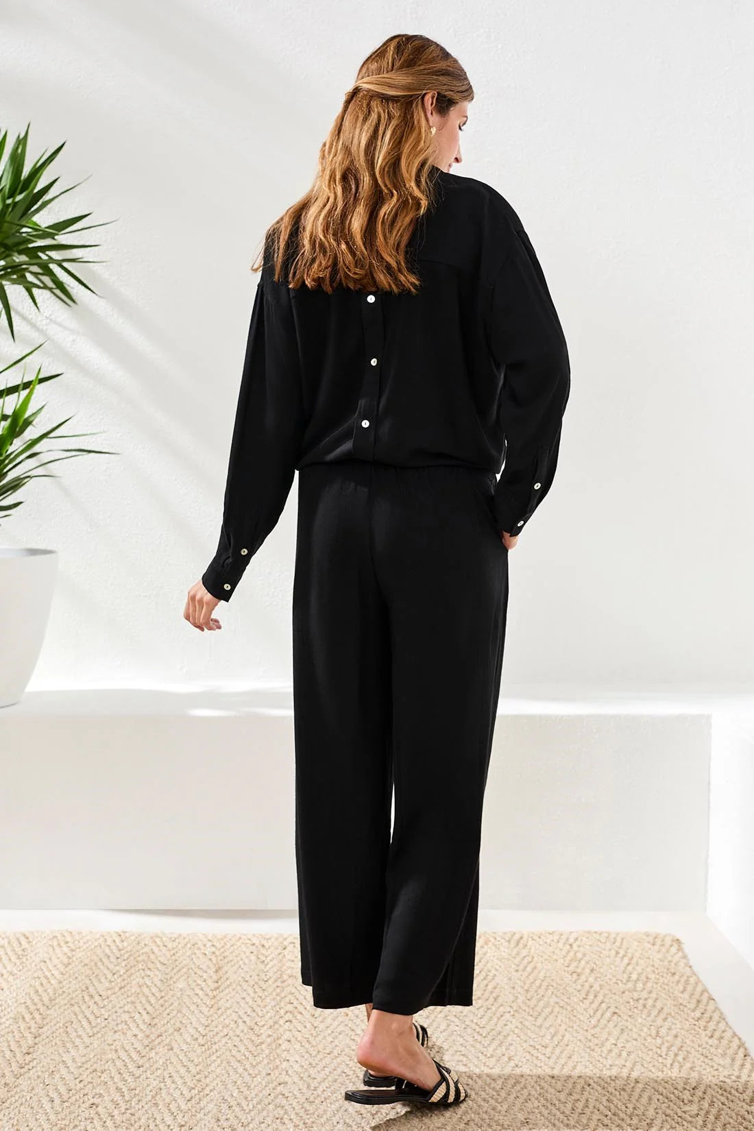 Tribal L/S Button Front Shirt W/ Back Placket