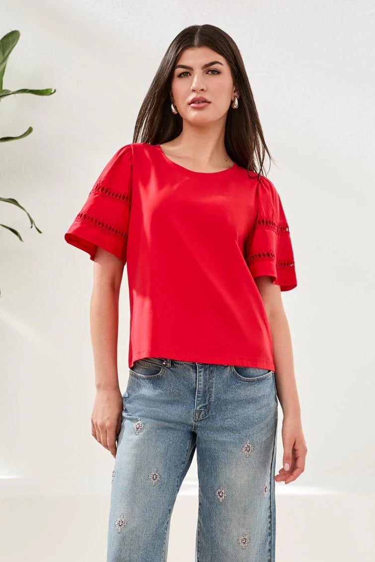 Tribal Flutter Sleeve Top