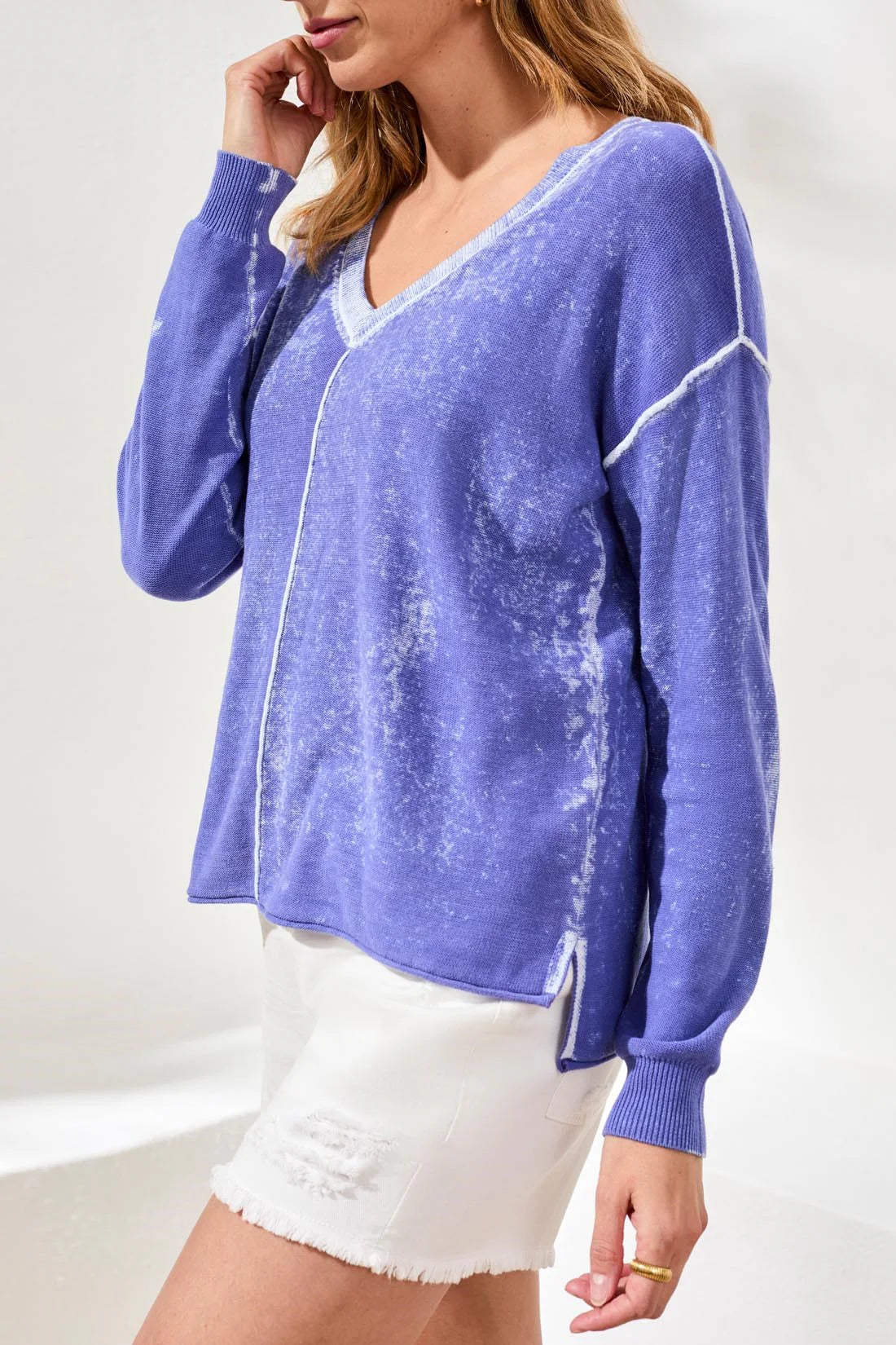 Tribal L/S V-Neck Sweater