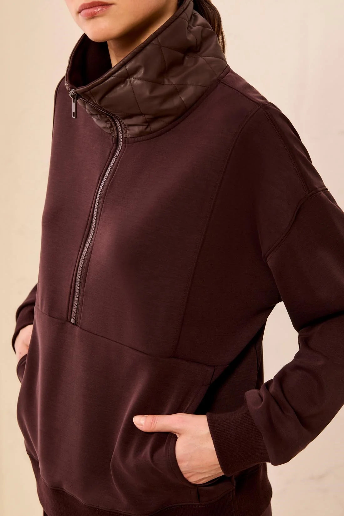Tribal Mixed Media Popover Sweatshirt