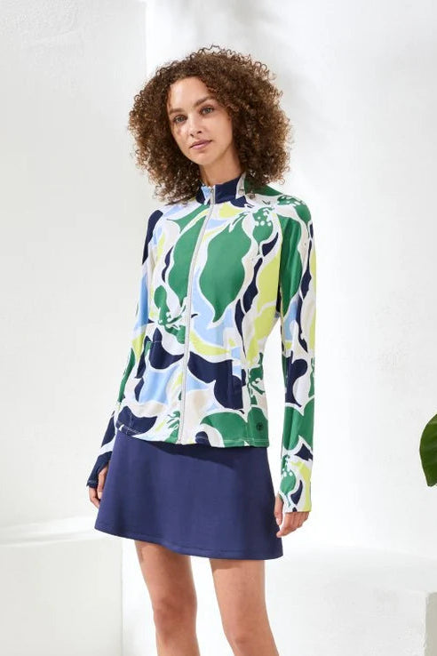 Tribal L/S Mock Neck Cardigan