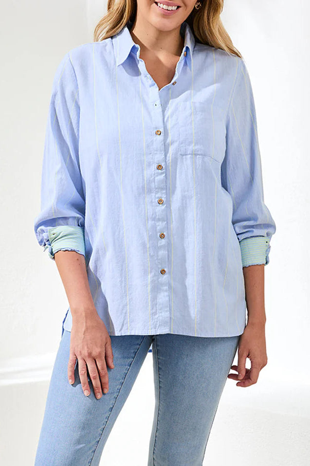 Tribal L/S Button Front Shirt